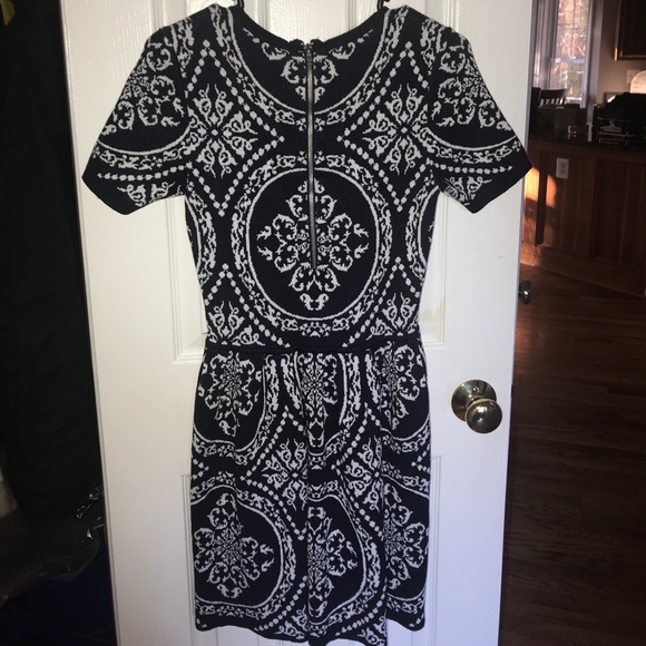 Midnight blue Romeo & Juliet Coture Brocade Sweater Dress - Picture 6 of 7